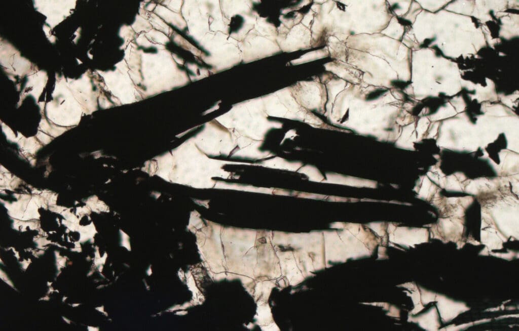 Foto av grafitt under mikroskop