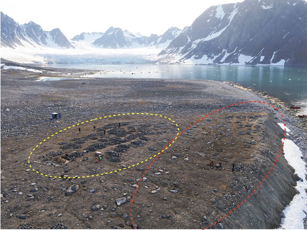 Foto av erosjonssone