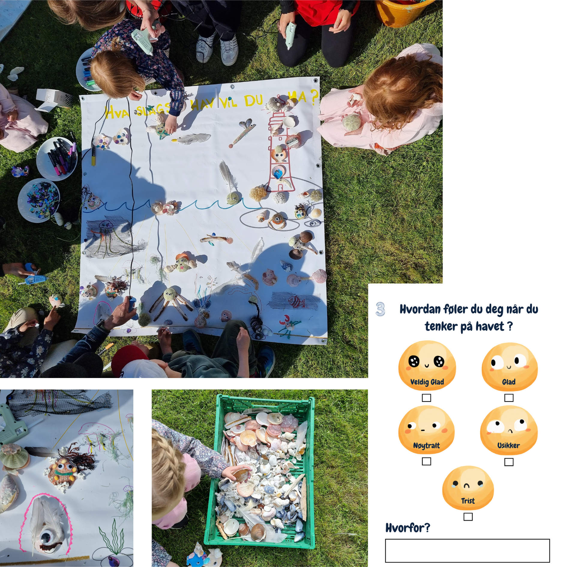 Foto av barn som lager collage